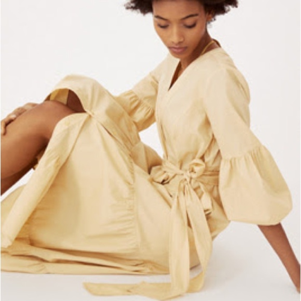 Maeve Anthropologie Beige Button Up Dress, Size 20W NWT